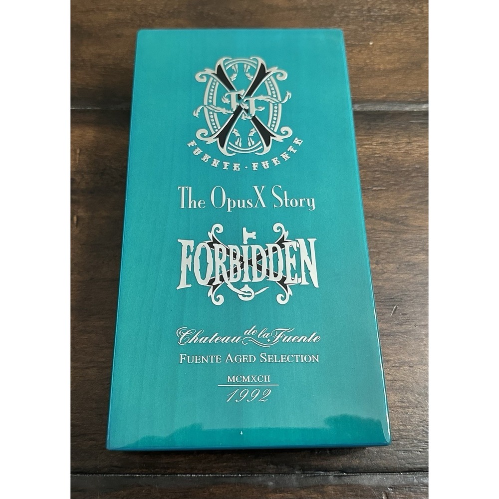 Arturo Fuente The OpusX Story Forbidden 2024 Travel Cigar‎ Box Turquoise Empty